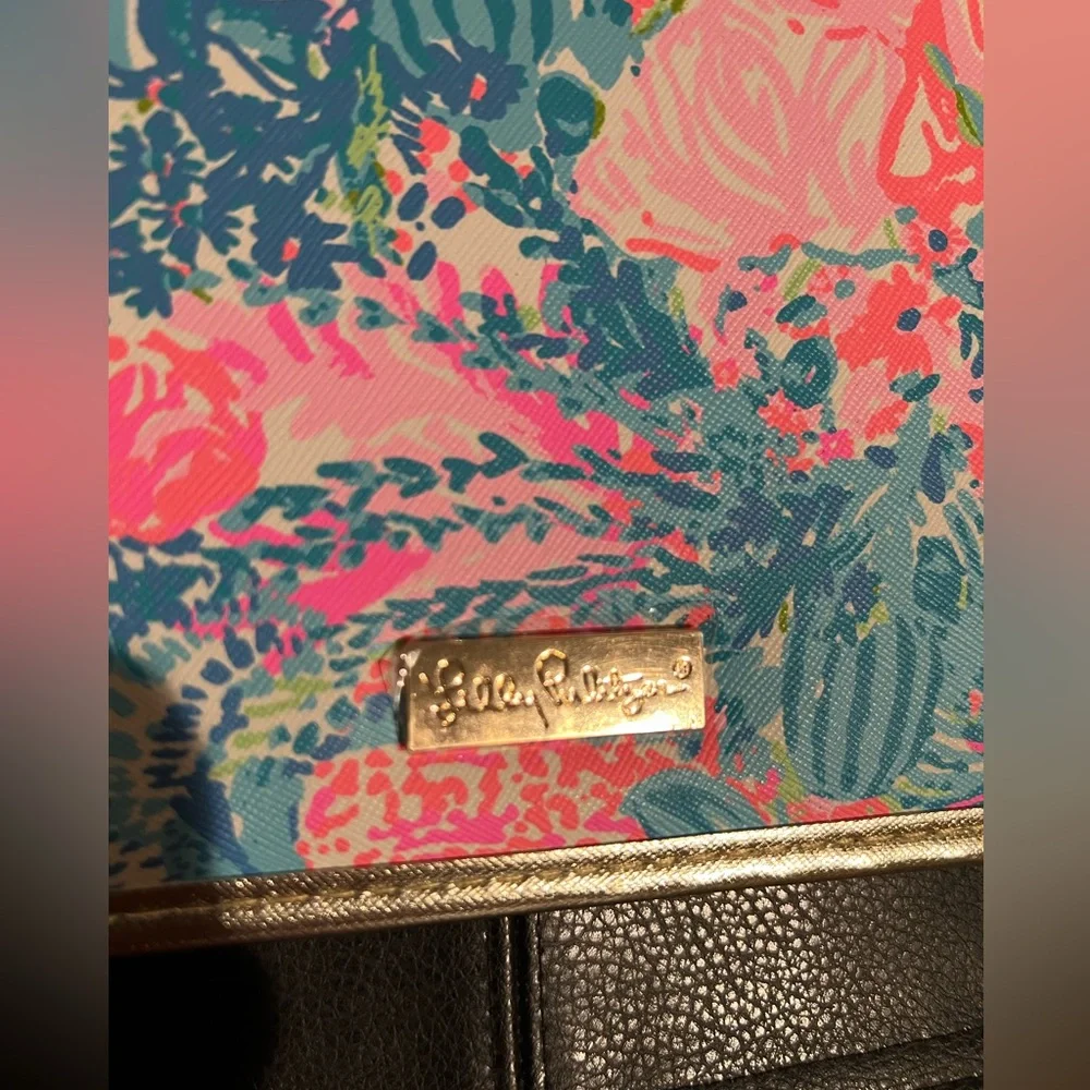 Lilly Pulitzer pink blue travel wallet jewelry pouch organizer - Picture 2 of 5